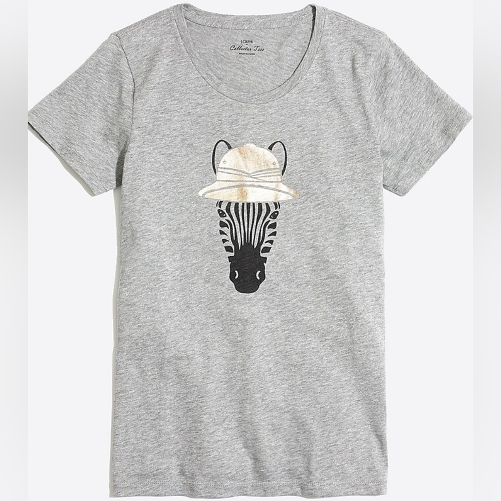 J. Crew Factory Zebra Collector Tee